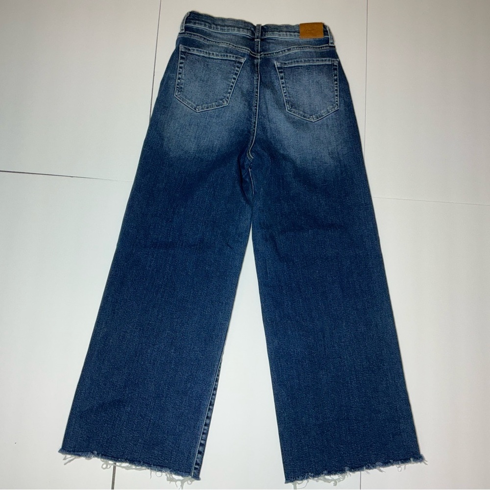 Level 99 High Rise Wide Leg Size 30 Blue raw hem - Picture 9 of 12